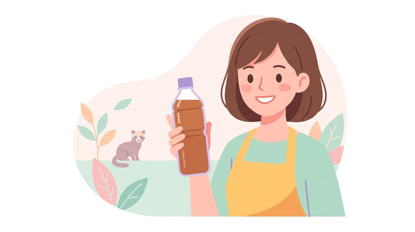 ハクビシン対策の木酢液ペットボトル自作手順4つ