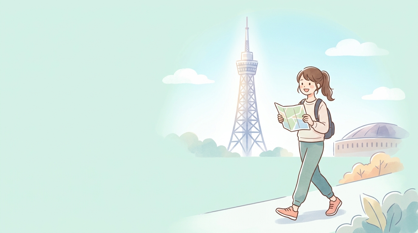 福岡タワーからpaypayドームへ徒歩で行く時間