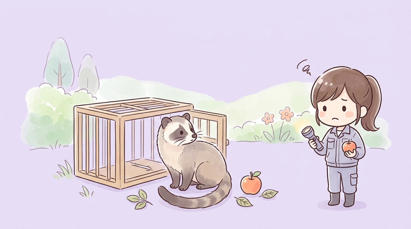 ハクビシンが罠に入らない5つの原因