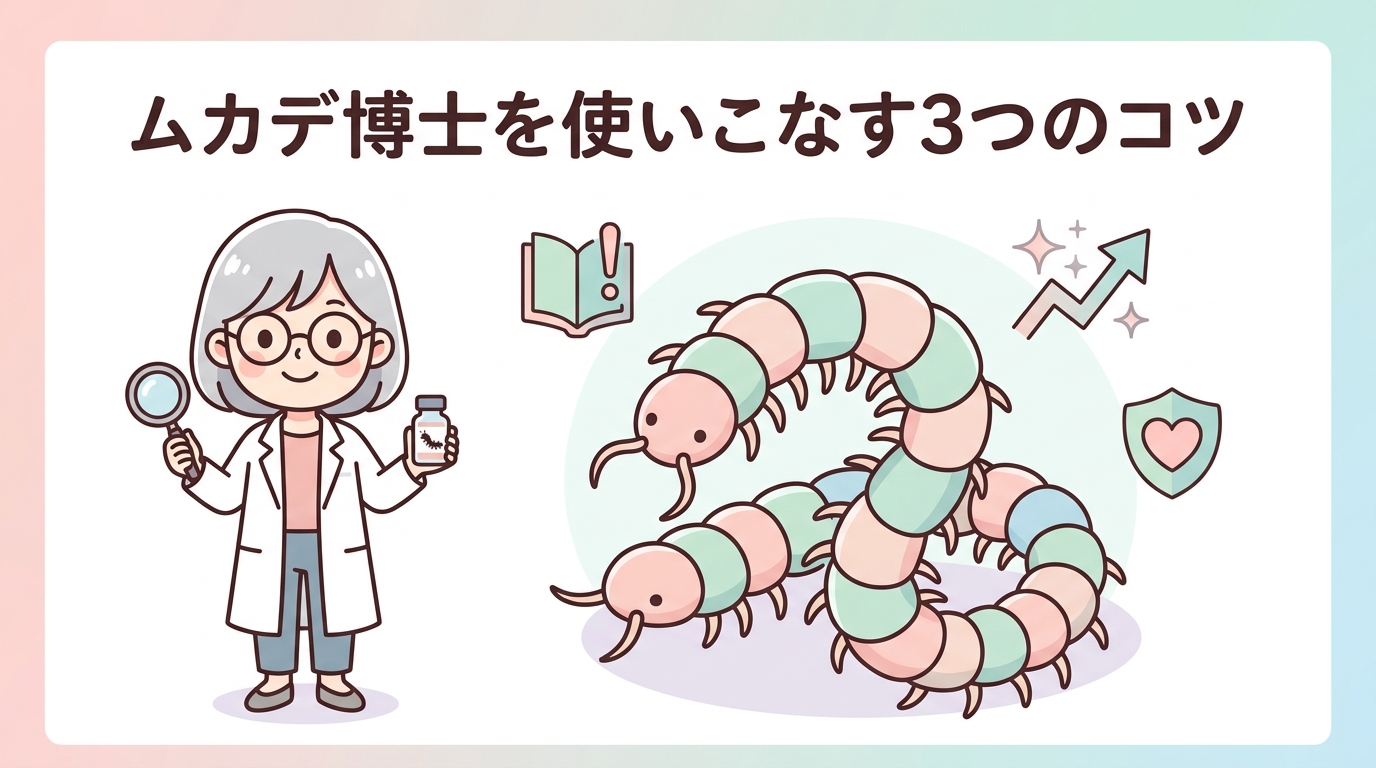ムカデ博士を使いこなす3つのコツ