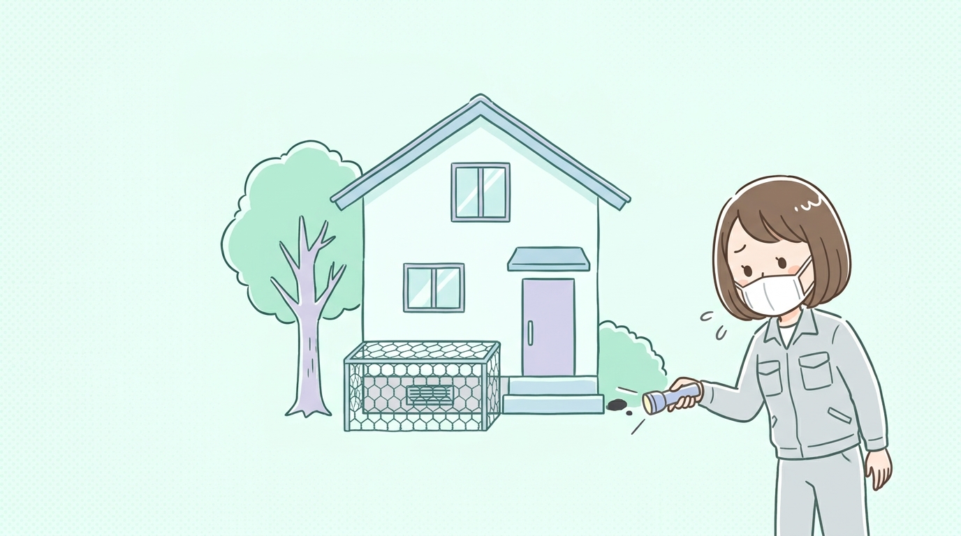 再発を防止しハクビシンを侵入させないための対策