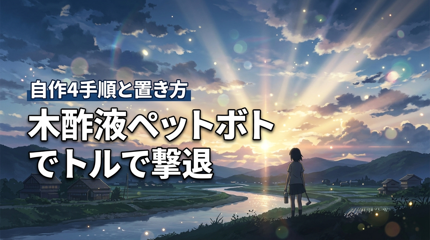 ハクビシンを木酢液のペットボトルで撃退！自作する4つの手順と効果的な置き方