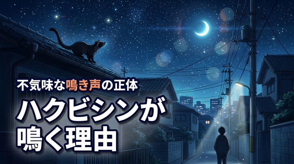 夜中の不気味な声はハクビシン？鳴く理由を知り不眠の悩みを今すぐ解決