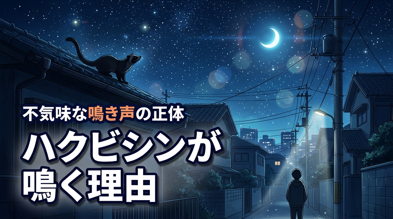 夜中の不気味な声はハクビシン？鳴く理由を知り不眠の悩みを今すぐ解決