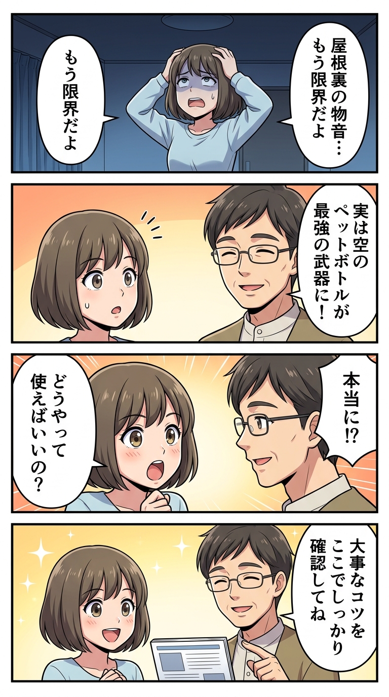 ハクビシン 木酢液 ペットボトル