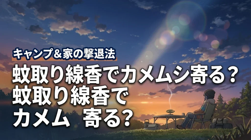 蚊取り線香でカメムシ寄ってくるって本当？キャンプや家での嫌な侵入を防ぐ撃退法